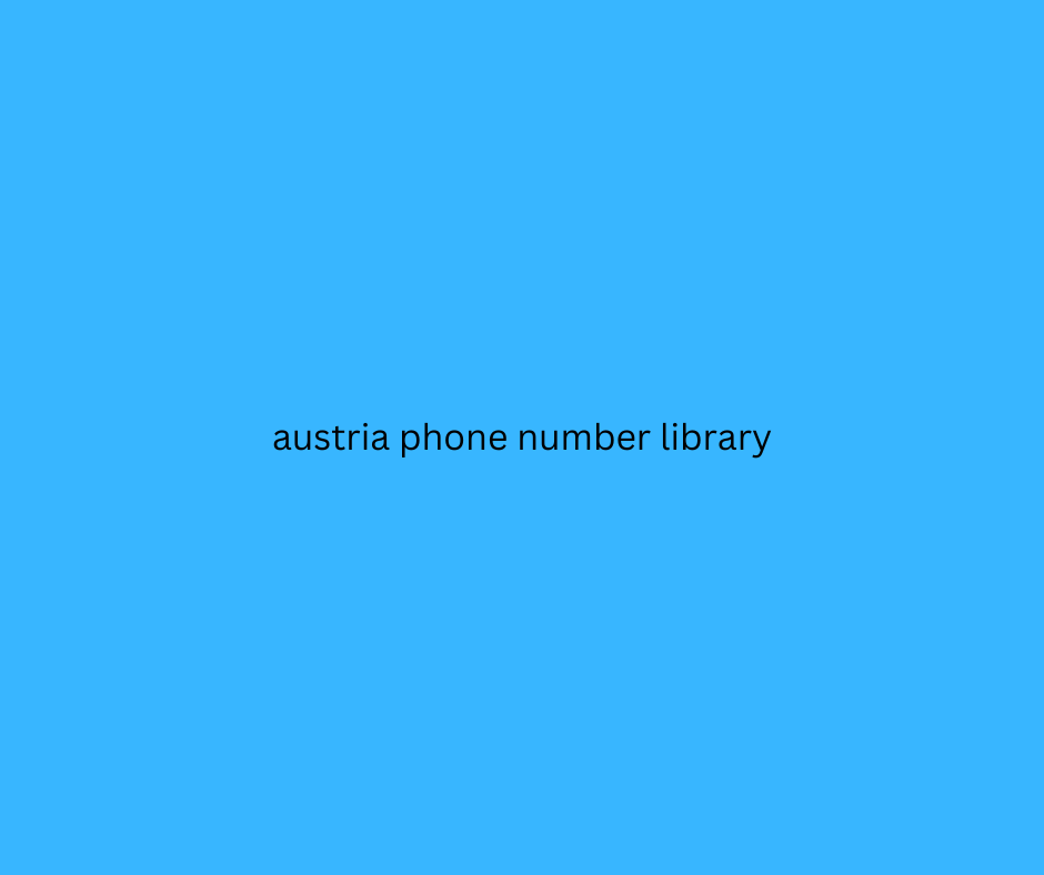 austria phone number library